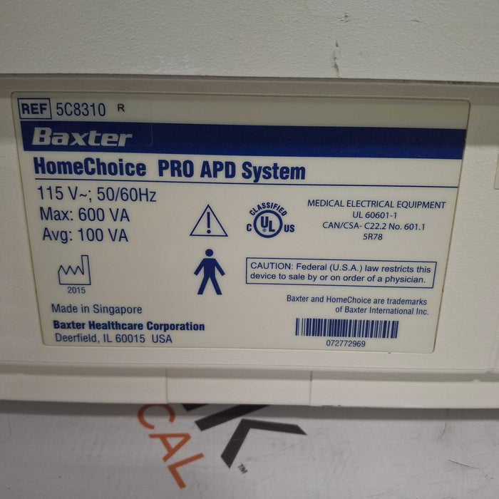 Baxter HomeChoice Pro APD Automated PD Dialysis System