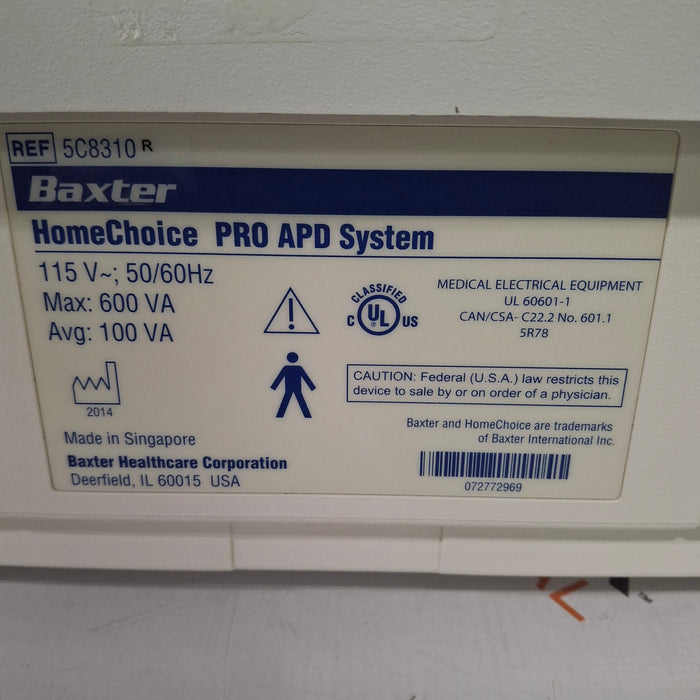 Baxter HomeChoice Pro APD Automated PD Dialysis System