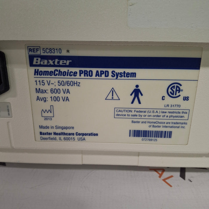 Baxter HomeChoice Pro APD Automated PD Dialysis System