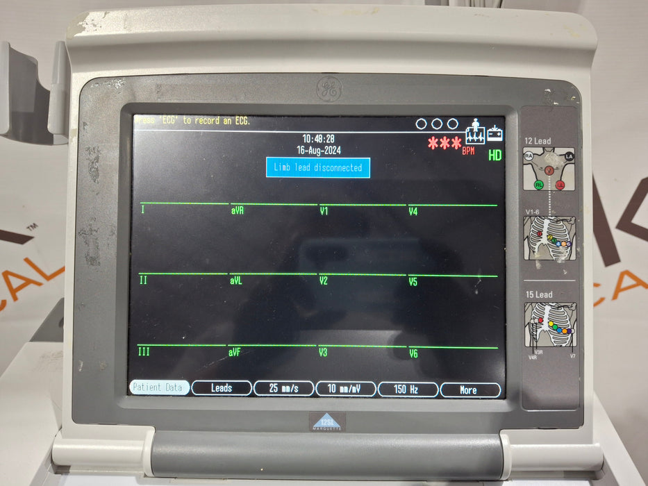 GE Healthcare MAC 5500 HD with CAM Module ECG System