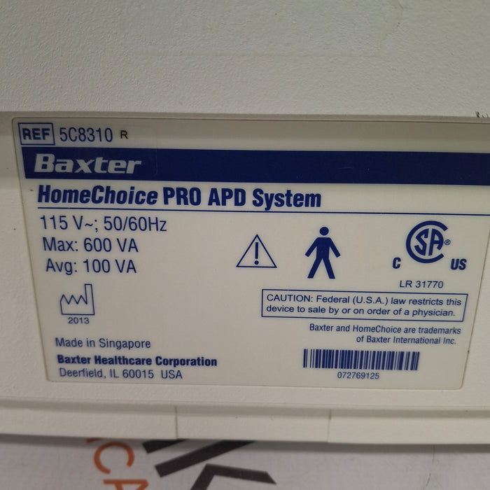 Baxter HomeChoice Pro APD Automated PD Dialysis System