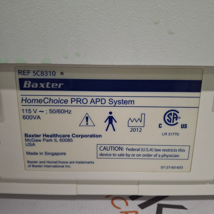 Baxter HomeChoice Pro APD Automated PD Dialysis System