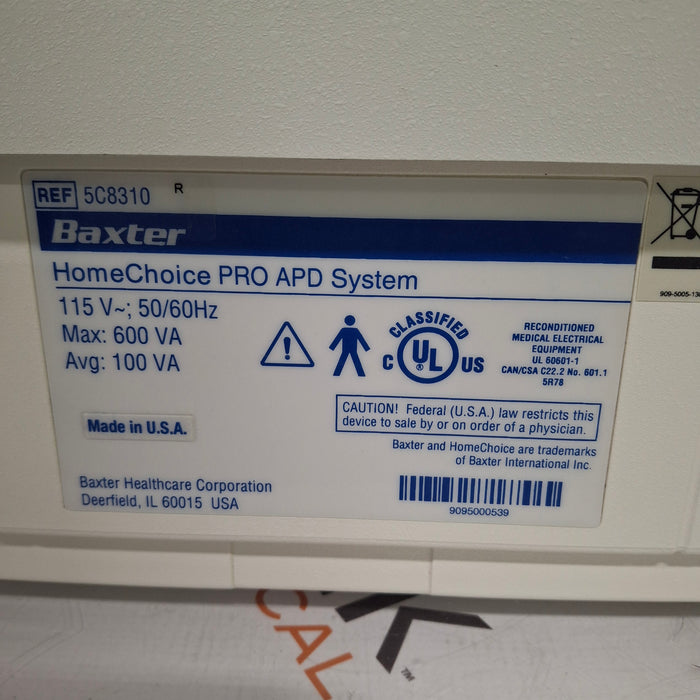 Baxter HomeChoice Pro APD Automated PD Dialysis System