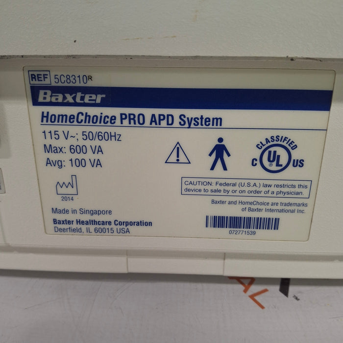 Baxter HomeChoice Pro APD Automated PD Dialysis System