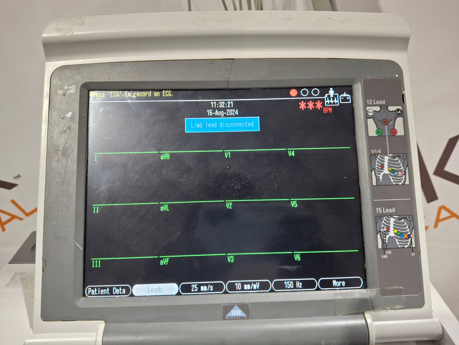 GE Healthcare MAC 5500 HD with CAM Module ECG System