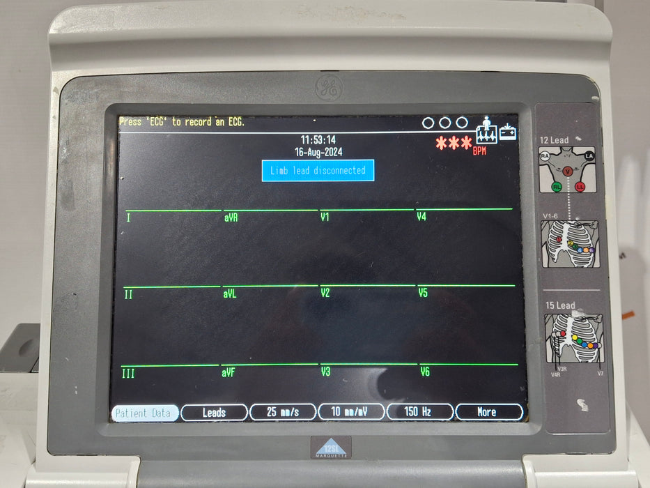 GE Healthcare MAC 5500 HD with CAM Module ECG System