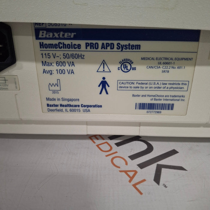 Baxter HomeChoice Pro APD Automated PD Dialysis System