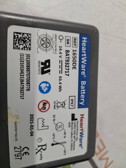 Advantech USA 1650DE HeartWare Battery