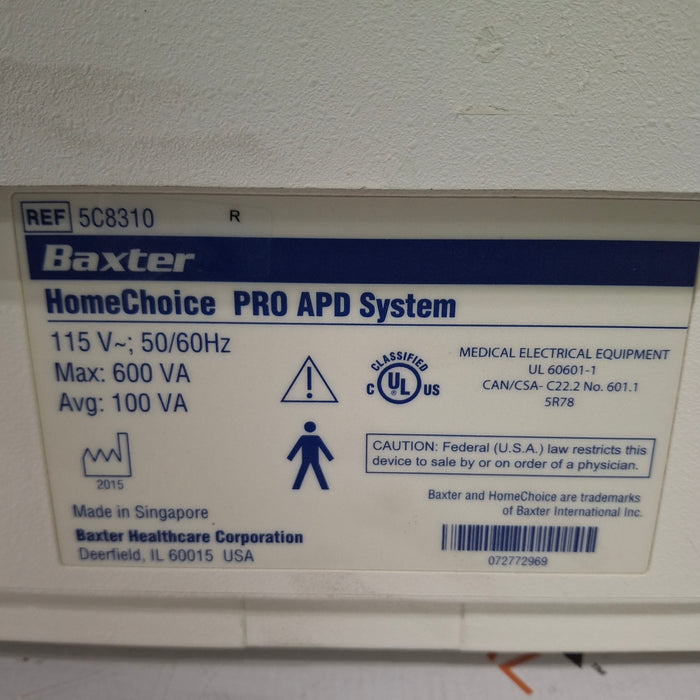 Baxter HomeChoice Pro APD Automated PD Dialysis System