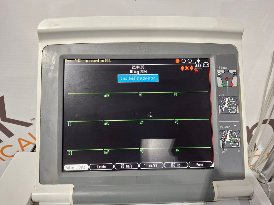 GE Healthcare MAC 5500 with CAM Module ECG System