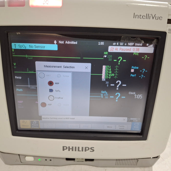 Philips Intellivue MP5 - ECG, Fast SpO2, NIBP Patient Monitor