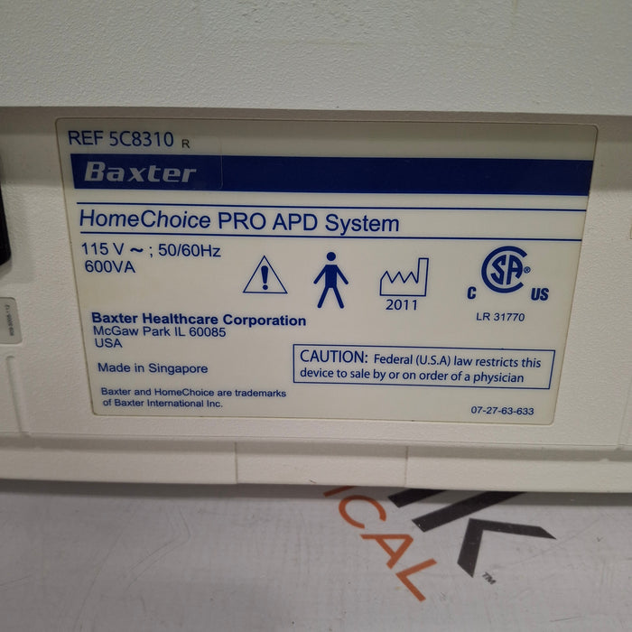 Baxter HomeChoice Pro APD Automated PD Dialysis System