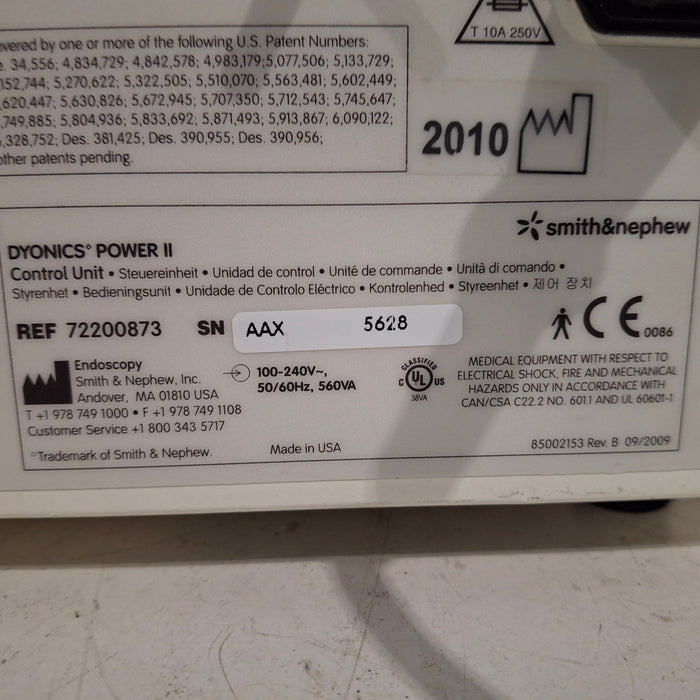 Smith & Nephew Dyonics Power 72200873 Control Unit