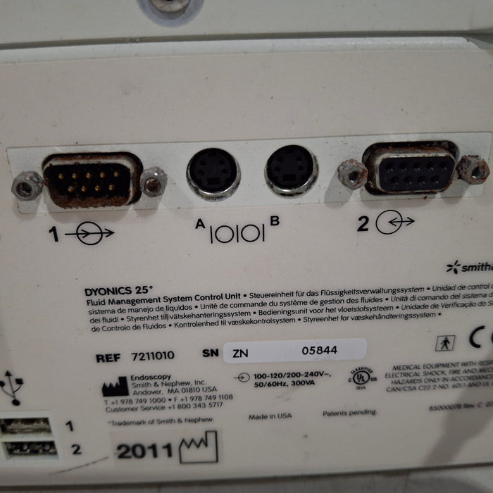 Smith & Nephew Dyonics 25 Fluid Management System Control Unit