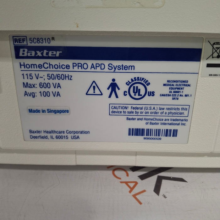 Baxter HomeChoice Pro APD Automated PD Dialysis System