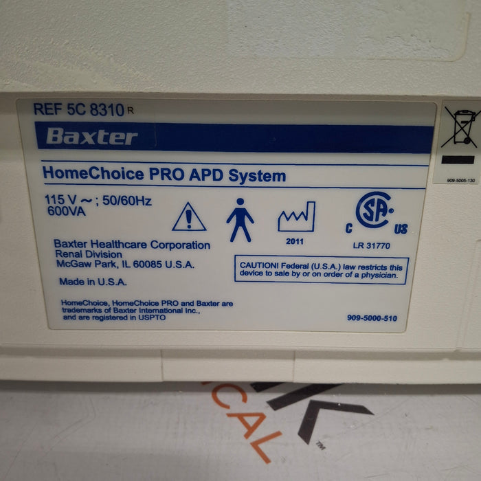 Baxter HomeChoice Pro APD Automated PD Dialysis System