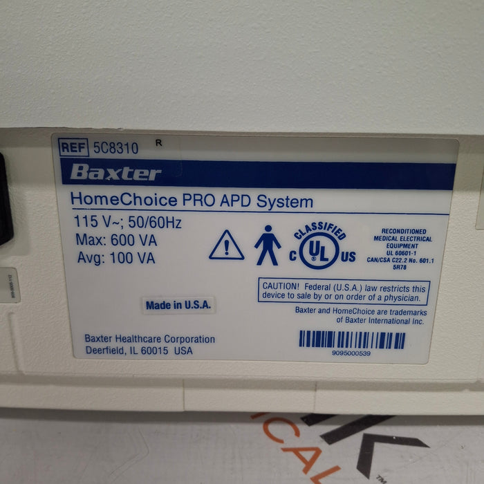 Baxter HomeChoice Pro APD Automated PD Dialysis System