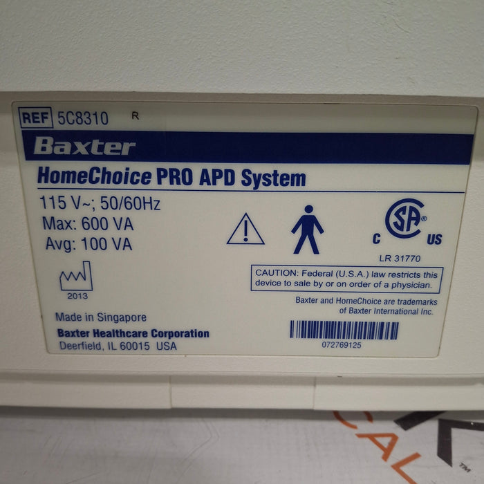 Baxter HomeChoice Pro APD Automated PD Dialysis System