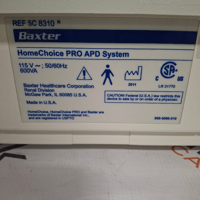 Baxter HomeChoice Pro APD Automated PD Dialysis System