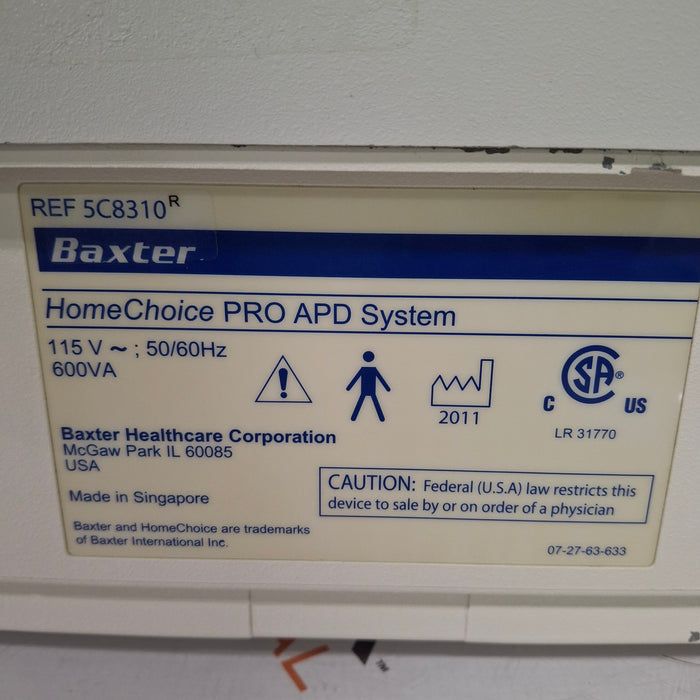 Baxter HomeChoice Pro APD Automated PD Dialysis System