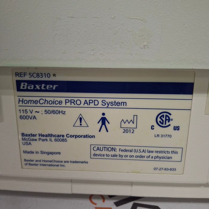 Baxter HomeChoice Pro APD Automated PD Dialysis System