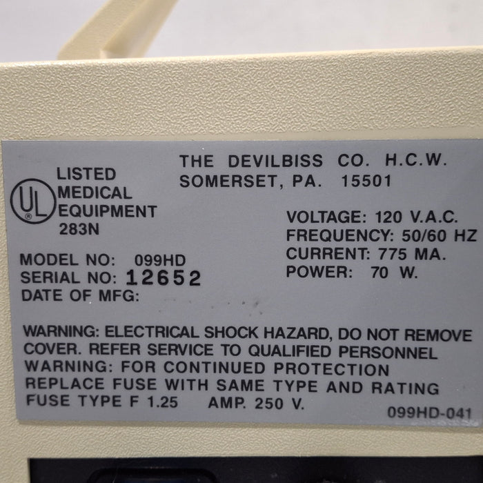 DeVilbiss Healthcare UltraNeb 99 Nebulizer Compressor