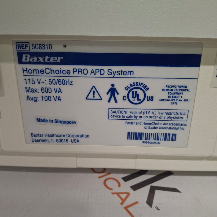 Baxter HomeChoice Pro APD Automated PD Dialysis System