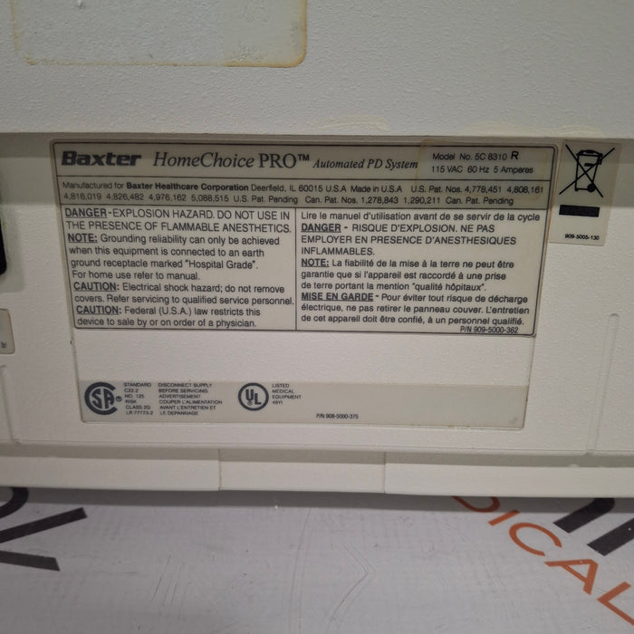 Baxter HomeChoice Pro APD Automated PD Dialysis System