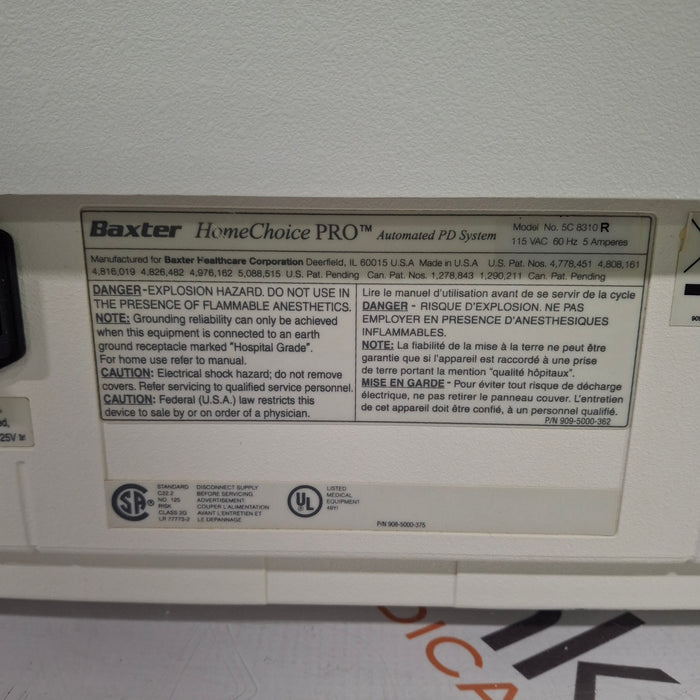 Baxter HomeChoice Pro APD Automated PD Dialysis System