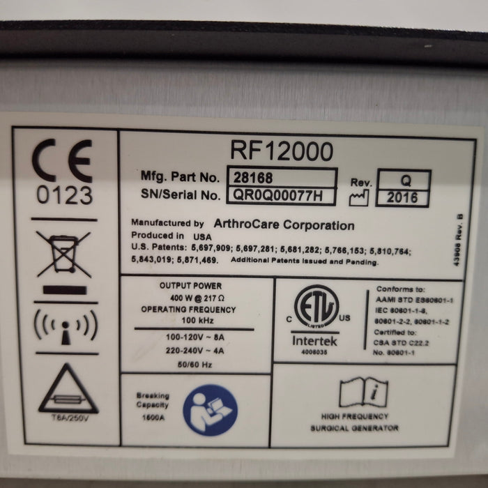 ArthroCare Corporation Quantum 2 Electrosurgical Unit