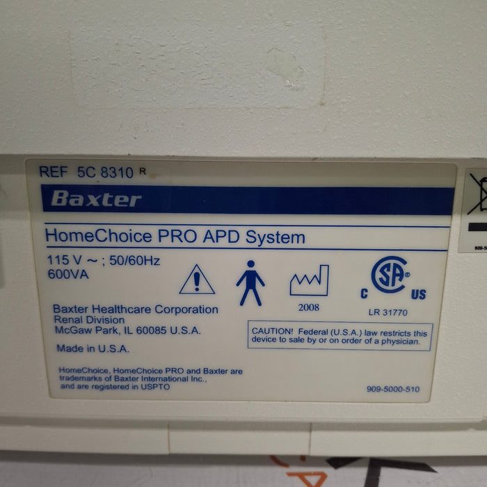 Baxter HomeChoice Pro APD Automated PD Dialysis System