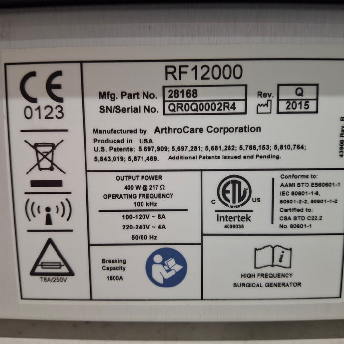 ArthroCare Corporation Quantum 2 Electrosurgical Unit