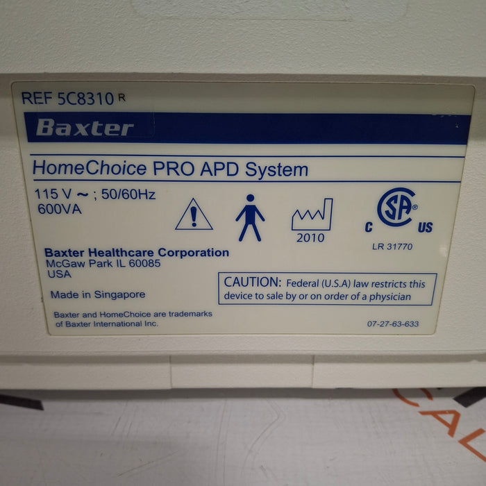 Baxter HomeChoice Pro APD Automated PD Dialysis System