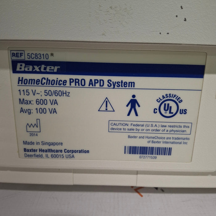 Baxter HomeChoice Pro APD Automated PD Dialysis System