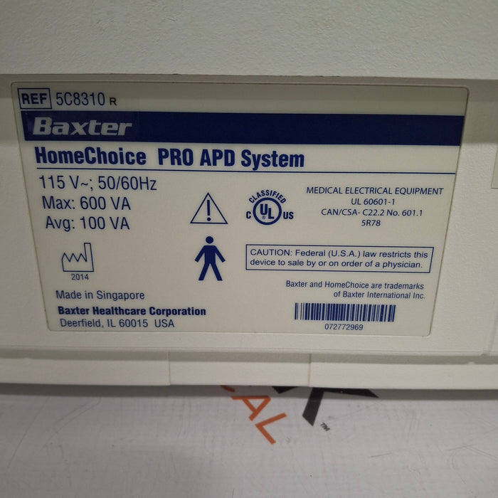 Baxter HomeChoice Pro APD Automated PD Dialysis System