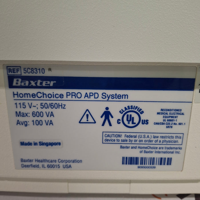 Baxter HomeChoice Pro APD Automated PD Dialysis System