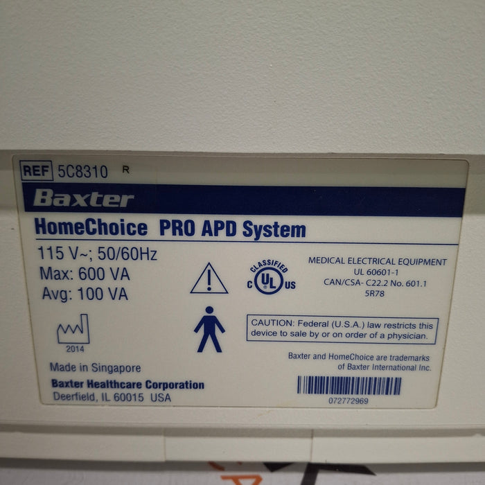 Baxter HomeChoice Pro APD Automated PD Dialysis System