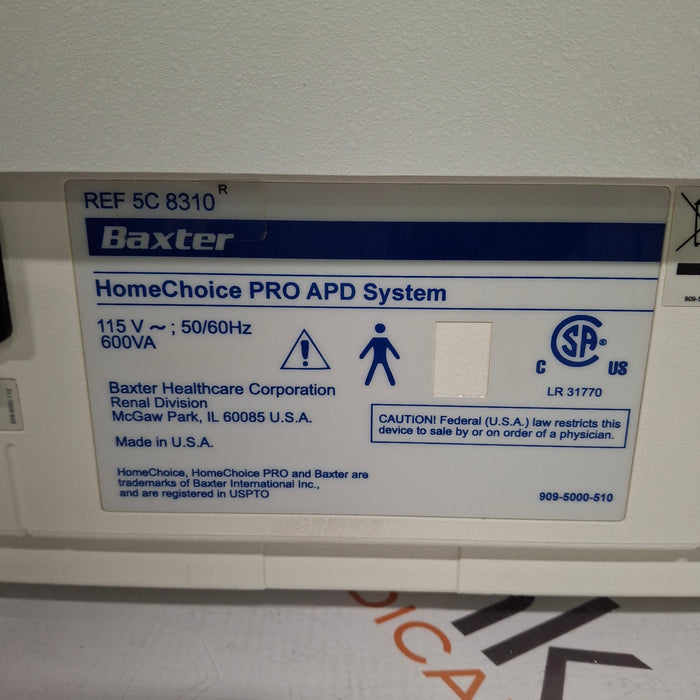 Baxter HomeChoice Pro APD Automated PD Dialysis System