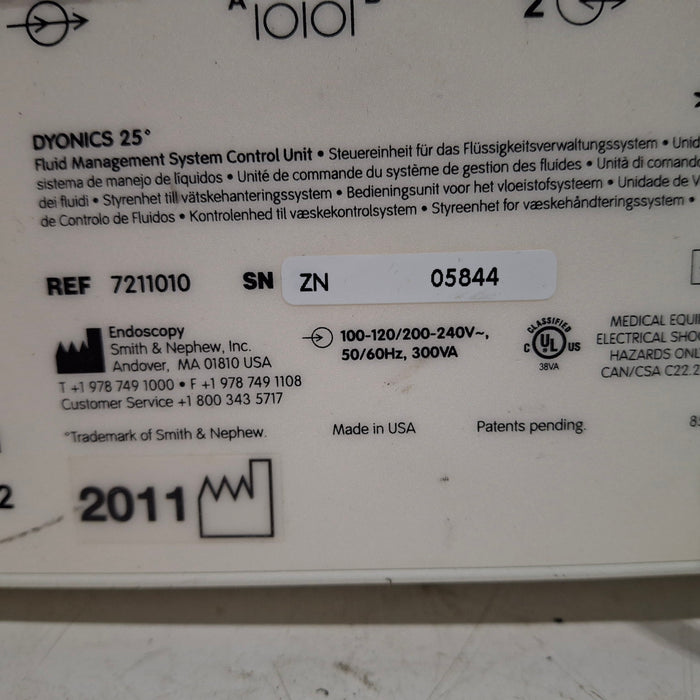 Smith & Nephew Dyonics 25 Fluid Management System Control Unit