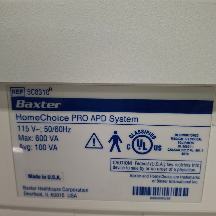 Baxter HomeChoice Pro APD Automated PD Dialysis System