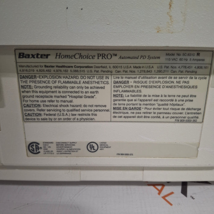 Baxter HomeChoice Pro APD Automated PD Dialysis System