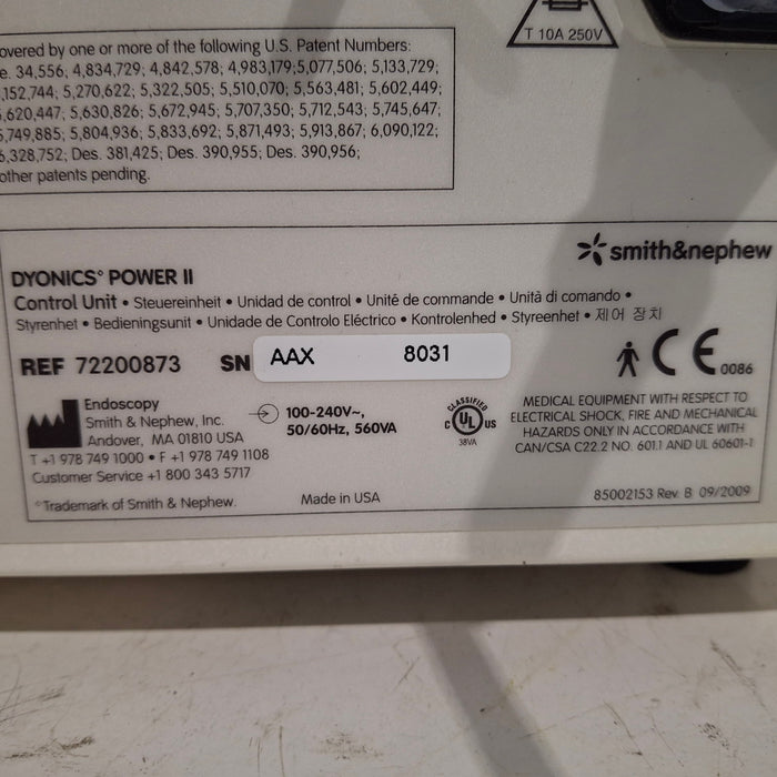 Smith & Nephew Dyonics Power 72200873 Control Unit