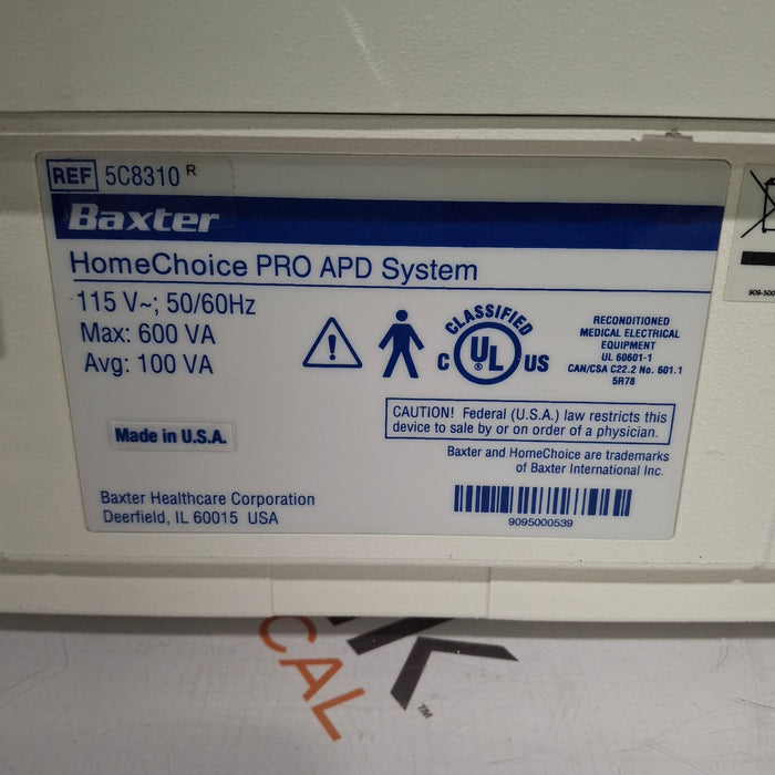 Baxter HomeChoice Pro APD Automated PD Dialysis System