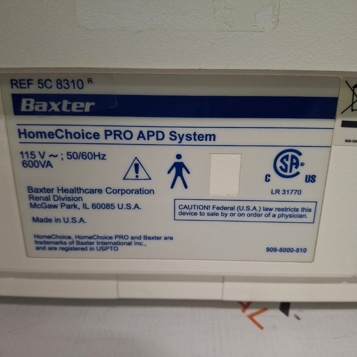 Baxter HomeChoice Pro APD Automated PD Dialysis System