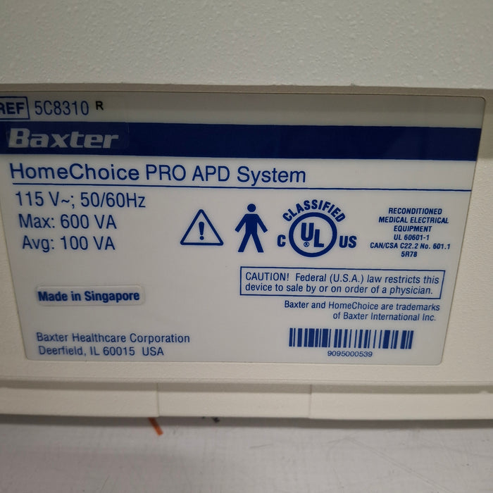 Baxter HomeChoice Pro APD Automated PD Dialysis System