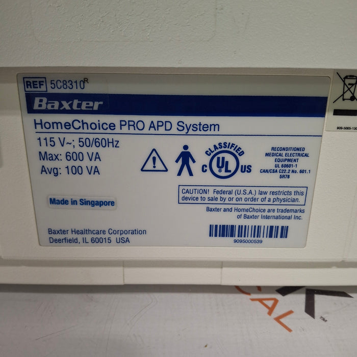 Baxter HomeChoice Pro APD Automated PD Dialysis System