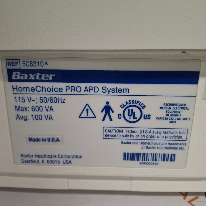 Baxter HomeChoice Pro APD Automated PD Dialysis System