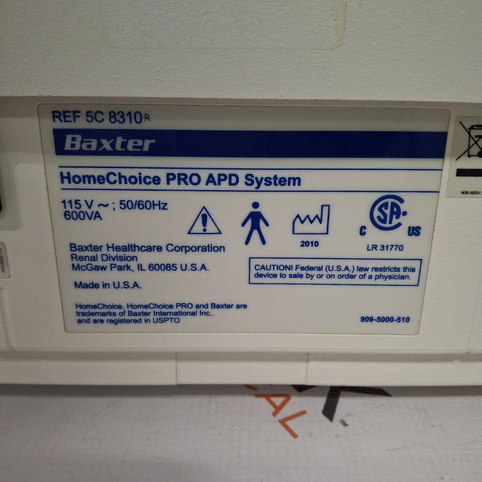 Baxter HomeChoice Pro APD Automated PD Dialysis System