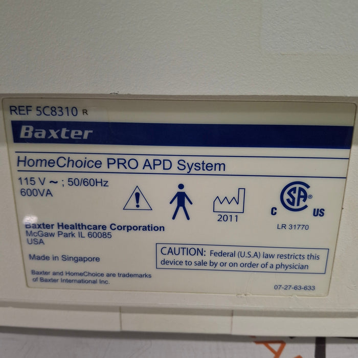 Baxter HomeChoice Pro APD Automated PD Dialysis System