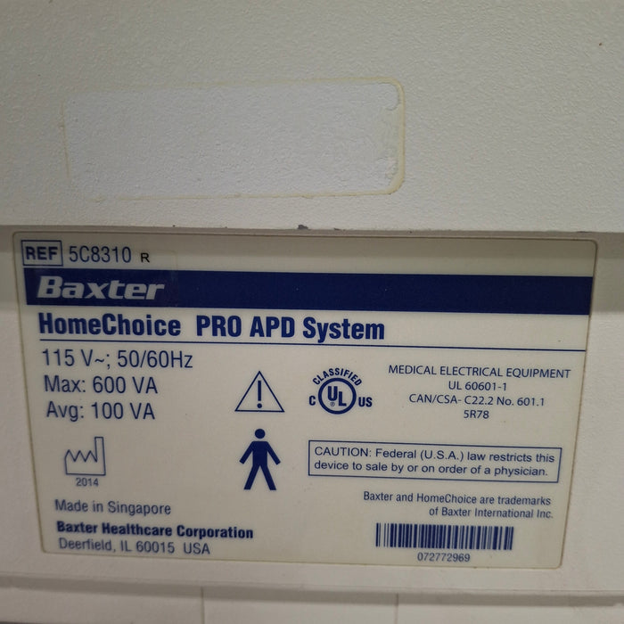 Baxter HomeChoice Pro APD Automated PD Dialysis System